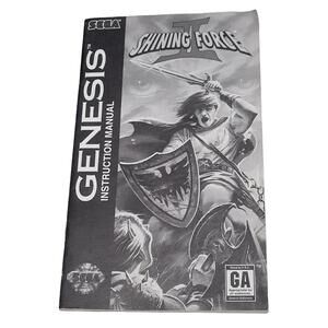 Manual Only, Shining Force II 2 (Sega Genesis, 1994) Authentic Instruction